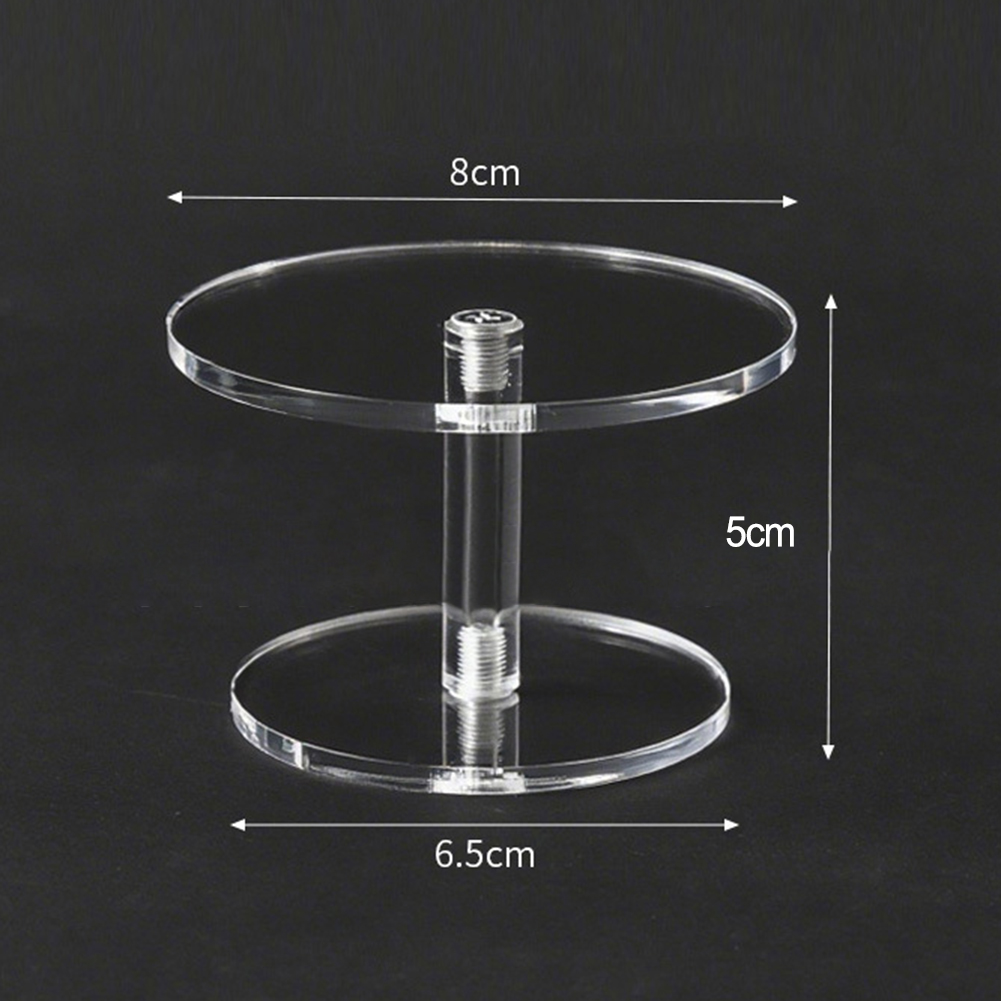 Display Risers Set - 3-delige set transparante ronde displaysteunen van
