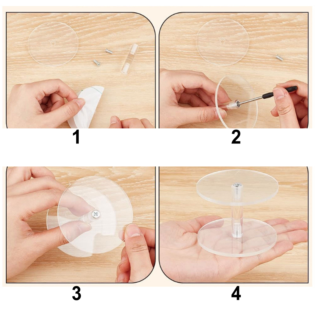 3-delige set transparante rond - Display Risers Set recensie en prijs